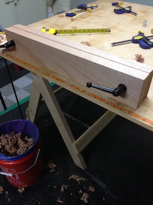 The completed vise, dry fitted.