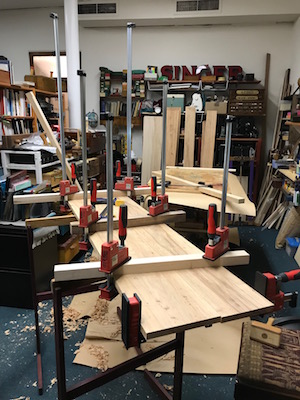 Workin on the self-care in the wood shop project. Pecan wood desktop