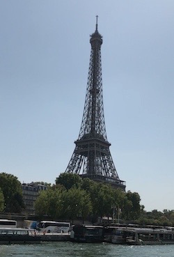 View of Eiffel Tower from the River Seine
