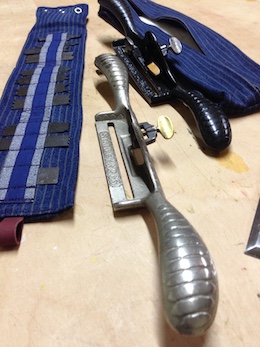 Spokeshave tool pouches and blade roll.