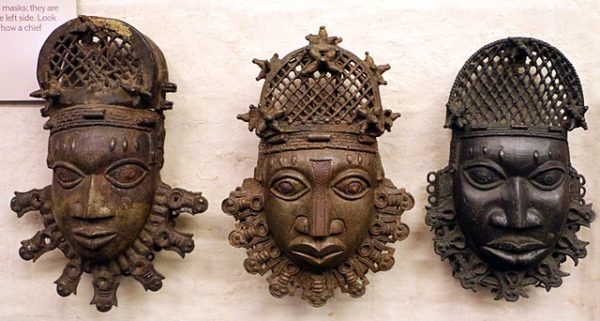 Bronze heads seized from Benin city Africa