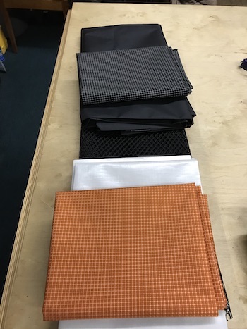 Fabrics for ultralight backpack.