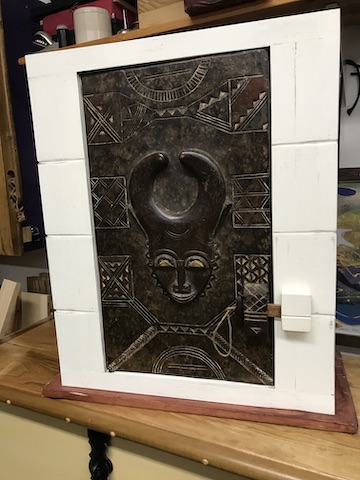 The shop made lick made in the Dogon style as the  ultimate tweak for the shop altar. 