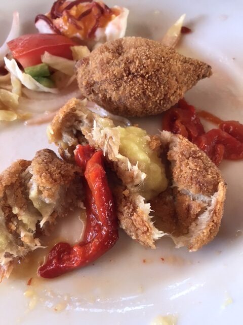 Croquettes on a plate - close up.