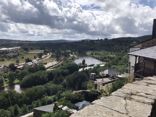 Clouds rolling in over another Spanish town.