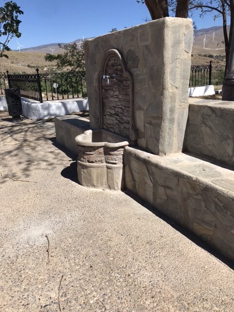 A fuente or fountain  on the camino path.