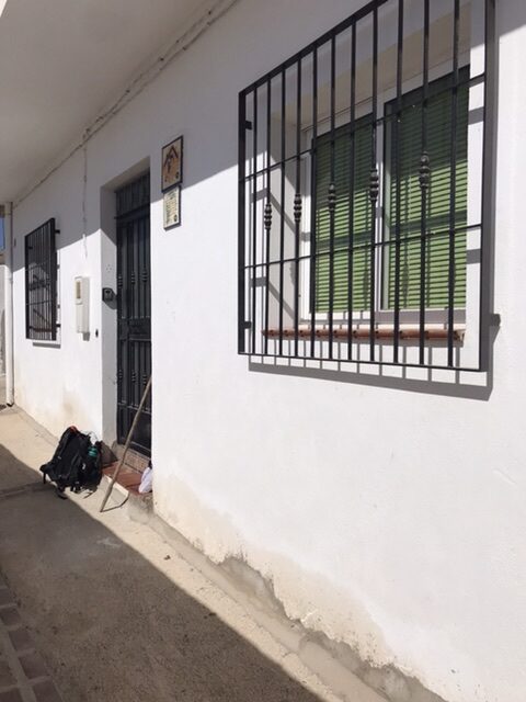 The front entrance to an albergue on the camino Mozarabe.