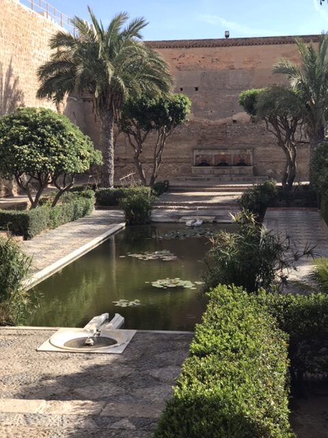 Interior water reservoir at Alcazaba complex in Almeria, Spain.