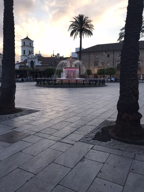 THe Plaza de Espana in Merida, Spain.