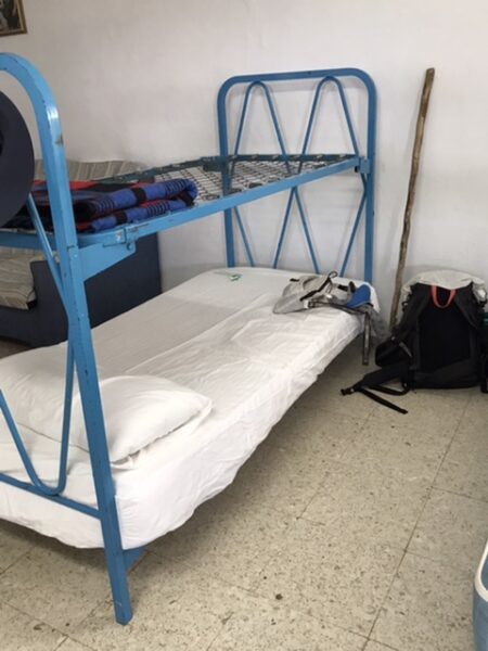 Bunk bed in an albergue.