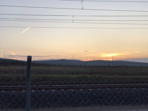 Landscape in Castile and Leon on camino Sanabres.