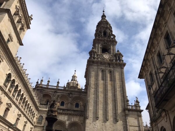 Entry to the square at Santiago de Compostela.