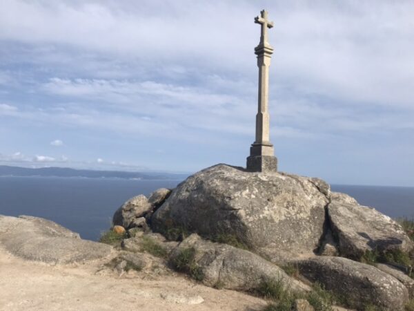 The cross at Fisterra, Spain.