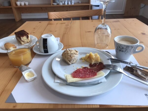 Breakfast buffet at a hotel in Spain.