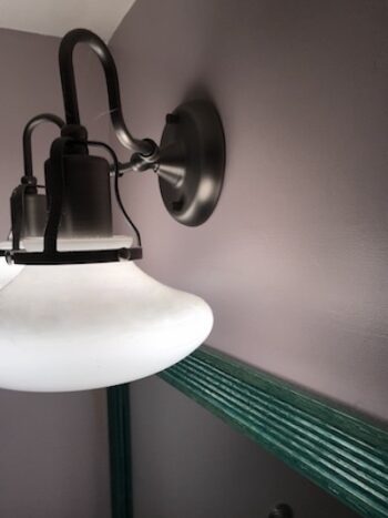 Completed installation of bew light fixture.