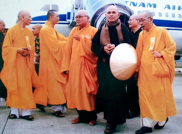 Thich Nhat Hanh and his supporters in Hue City, Vietnam.