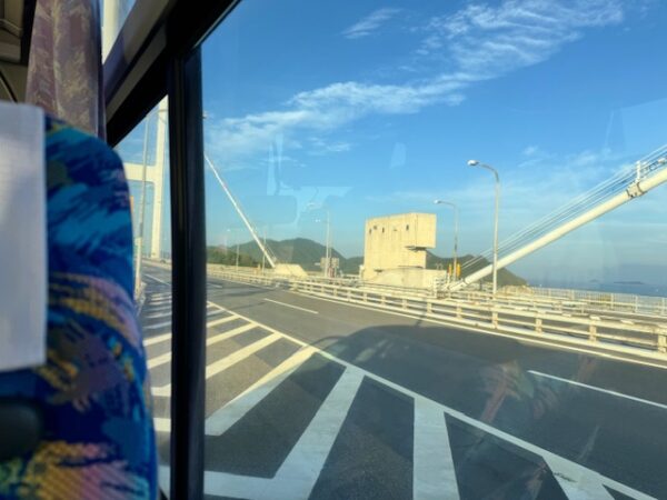 View of Seto sea on the way from Imabari to Omishima.